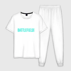Пижама хлопковая мужская Battlefield 2042, цвет: белый