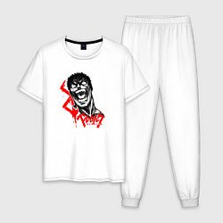 Пижама хлопковая мужская BERSERK 5, цвет: белый