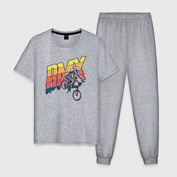 Пижама хлопковая мужская BMX, цвет: меланж