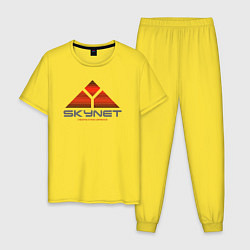 Пижама хлопковая мужская Skynet, цвет: желтый