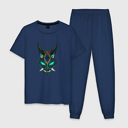 Пижама хлопковая мужская Genshin Impact - Сяо, цвет: тёмно-синий