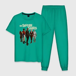 Пижама хлопковая мужская The Suicide Squad, цвет: зеленый