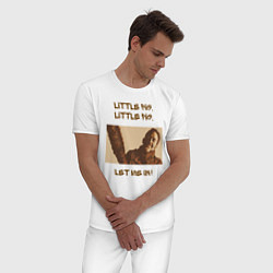 Пижама хлопковая мужская Negan, цвет: белый — фото 2