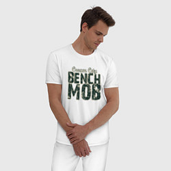 Пижама хлопковая мужская Milwaukee Bench Mob, цвет: белый — фото 2
