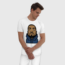 Пижама хлопковая мужская Method Man, цвет: белый — фото 2