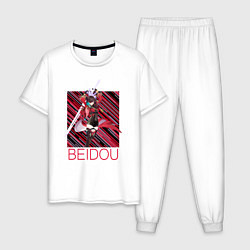 Пижама хлопковая мужская Бэй Доу Genshin Impact, цвет: белый