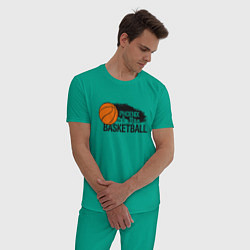 Пижама хлопковая мужская Basketball Phoenix, цвет: зеленый — фото 2