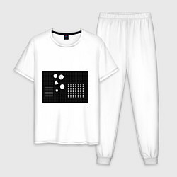 Мужская пижама Черно-белые фигуры 3D