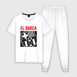 Пижама хлопковая мужская El Barca, цвет: белый
