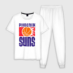 Пижама хлопковая мужская Phoenix Suns, цвет: белый