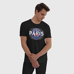 Пижама хлопковая мужская PSG Core Wordmark Graphic New 202223, цвет: черный — фото 2