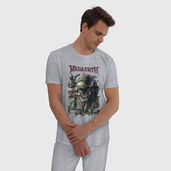 Пижама хлопковая мужская Megadeth Мегадеф Z, цвет: меланж — фото 2