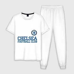 Пижама хлопковая мужская Chelsea FC: Blue, цвет: белый