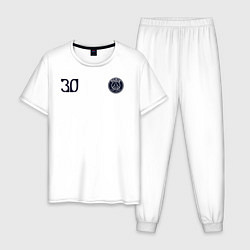Пижама хлопковая мужская PSG Messi 30 New 202223, цвет: белый
