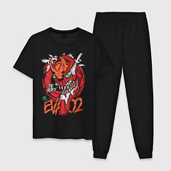 Пижама хлопковая мужская EVA 02, цвет: черный