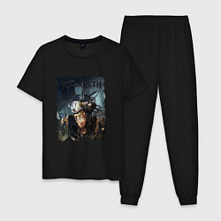 Пижама хлопковая мужская Megadeth Poster Z, цвет: черный