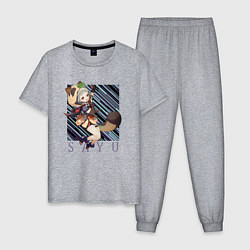 Пижама хлопковая мужская Саю Genshin Impact, цвет: меланж