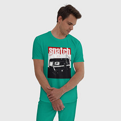 Пижама хлопковая мужская Большой куш Гай Ричи, цвет: зеленый — фото 2