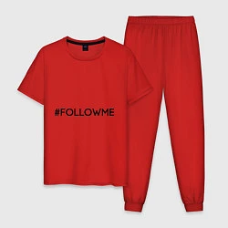 Пижама хлопковая мужская #FOLLOWME, цвет: красный
