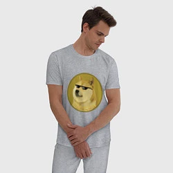 Пижама хлопковая мужская Dogecoin, цвет: меланж — фото 2