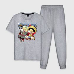 Мужская пижама Малыши Зоро и Луффи One Piece