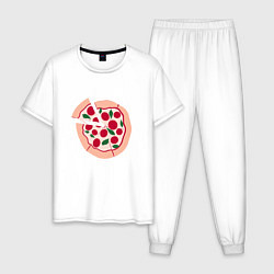 Мужская пижама Пицца и ломтик