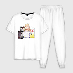 Пижама хлопковая мужская Yuki Asami, цвет: белый