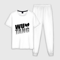 Пижама хлопковая мужская Wu-Tang NYC, цвет: белый