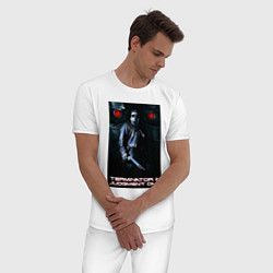 Пижама хлопковая мужская Terminator JD, цвет: белый — фото 2