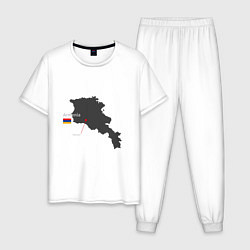 Пижама хлопковая мужская Армения - Ереван, цвет: белый