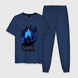 Пижама хлопковая мужская Ходячий Замок Хаула, цвет: тёмно-синий