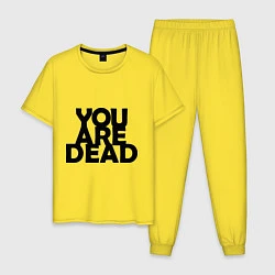 Пижама хлопковая мужская DayZ: You are Dead, цвет: желтый