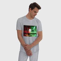 Пижама хлопковая мужская Аста и Юно Черный Клевер Манга, цвет: меланж — фото 2