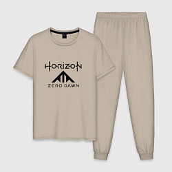 Пижама хлопковая мужская HORIZON ZERO DAWN, цвет: миндальный
