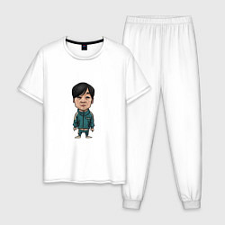 Пижама хлопковая мужская 218 - Squid Game, цвет: белый