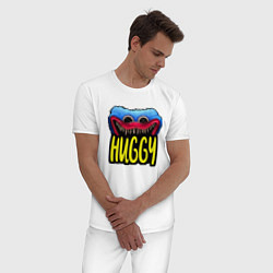 Пижама хлопковая мужская Poppy Playtime: Huggy, цвет: белый — фото 2