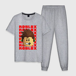 Мужская пижама ROBLOX RED LOGO LEGO FACE