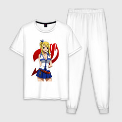 Пижама хлопковая мужская Fairy Lucy, цвет: белый