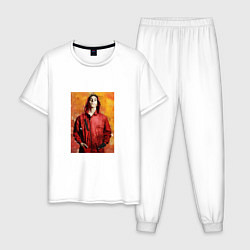 Пижама хлопковая мужская Рио - Бумажный Дом, цвет: белый