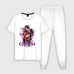 Пижама хлопковая мужская Бэй Доу Beidou Genshin Impact, цвет: белый