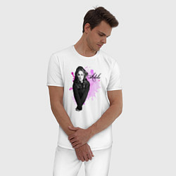Пижама хлопковая мужская Адель, цвет: белый — фото 2