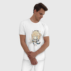 Пижама хлопковая мужская Чиби Джинн, цвет: белый — фото 2