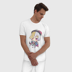 Пижама хлопковая мужская Чиби Ци Ци, цвет: белый — фото 2