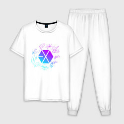 Мужская пижама EXO BAND NEON LOGO АВТОГРАФЫ