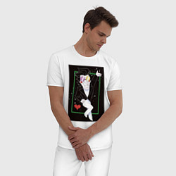 Пижама хлопковая мужская Deltarune - Big Love, цвет: белый — фото 2