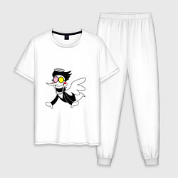 Пижама хлопковая мужская Спамтон - Ангел, цвет: белый