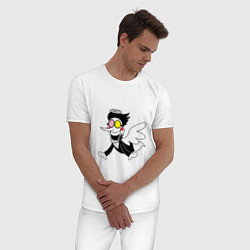 Пижама хлопковая мужская Спамтон - Ангел, цвет: белый — фото 2