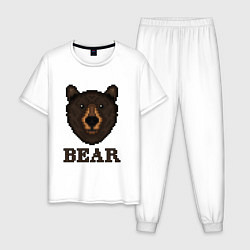 Мужская пижама Пиксельный медведь