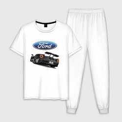 Пижама хлопковая мужская Ford Performance Motorsport, цвет: белый