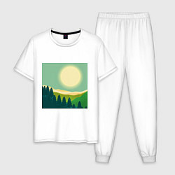 Мужская пижама Пейзаж и яркое солнце